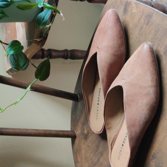 Lucky Brand Shoes Pointed Toe Brown Leather Mule Poshmark
